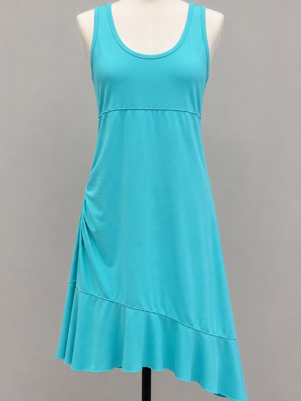 Lolë Turquoise Asymmetrical Athletic Dress Cutout Back Size M